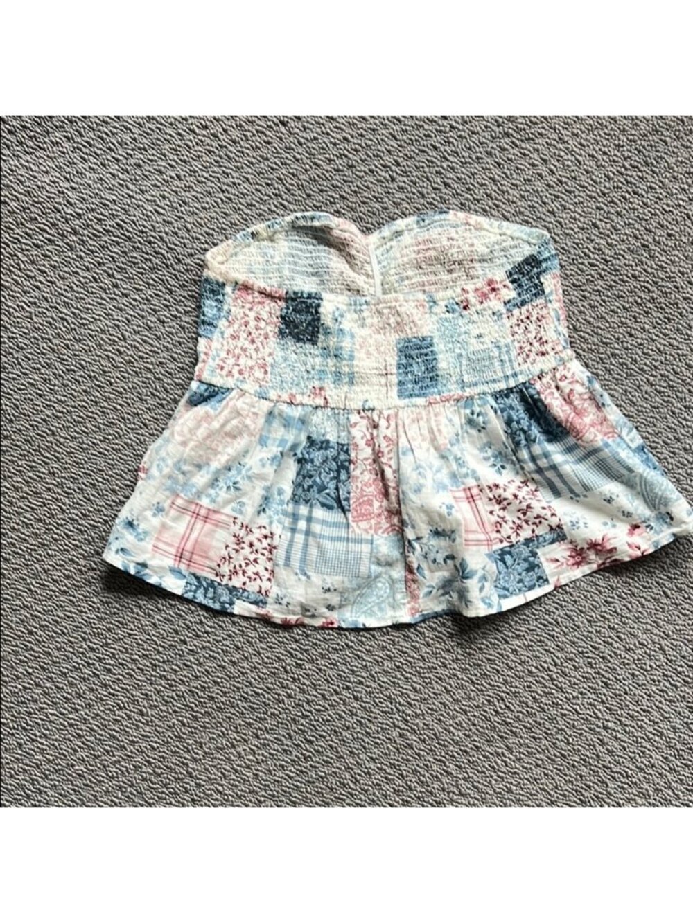 Patchwork Strapless Top - Picture 2 of 2